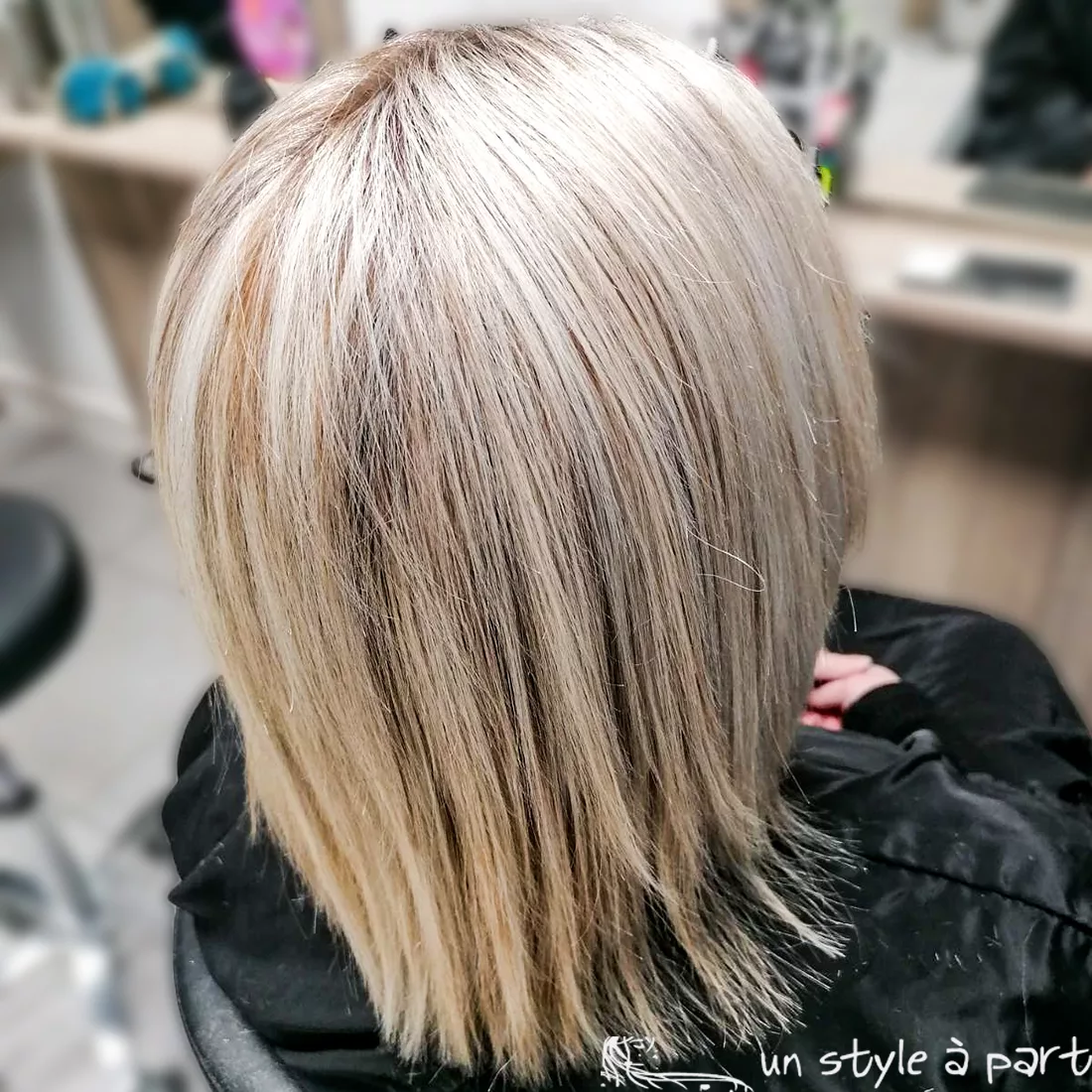 Mèches Effet Blond avec sa Patine coiffeur rethel